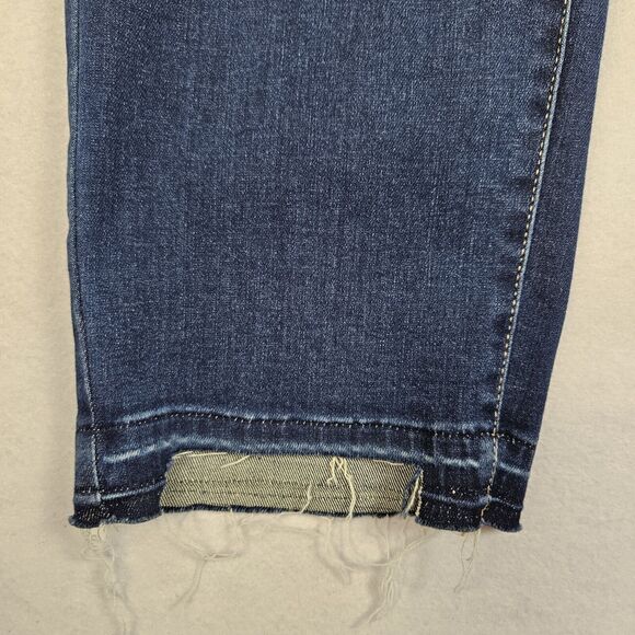 A.N.A Plus Size High Rise Distressed Raw Hem Skinny Jeans 24W Jeggings Stretch - Picture 10 of 16